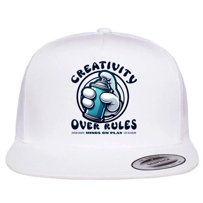 Graffiti Over Rules: Break All Boundaries Flat Bill Trucker Hat