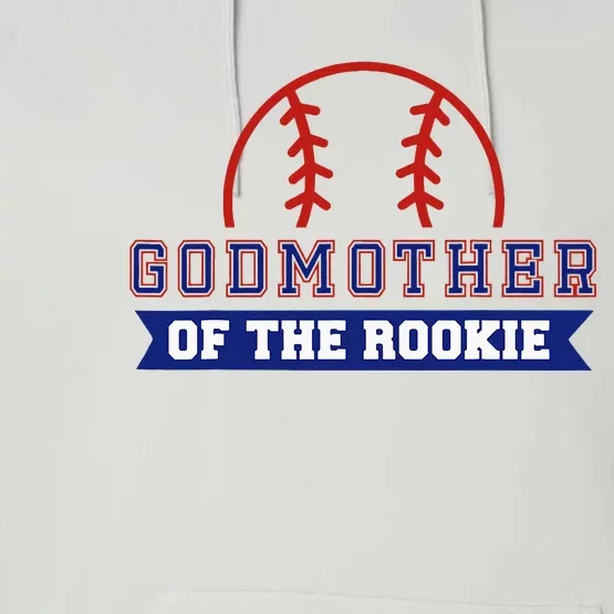 Godmother Of Rookie 1st Birthday Baseball Theme Matching Performance Fleece Hoodie