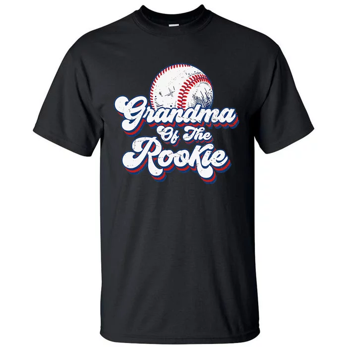 Grandma of Rookie 1st Birthday Baseball Theme Matching Party Tall T-Shirt