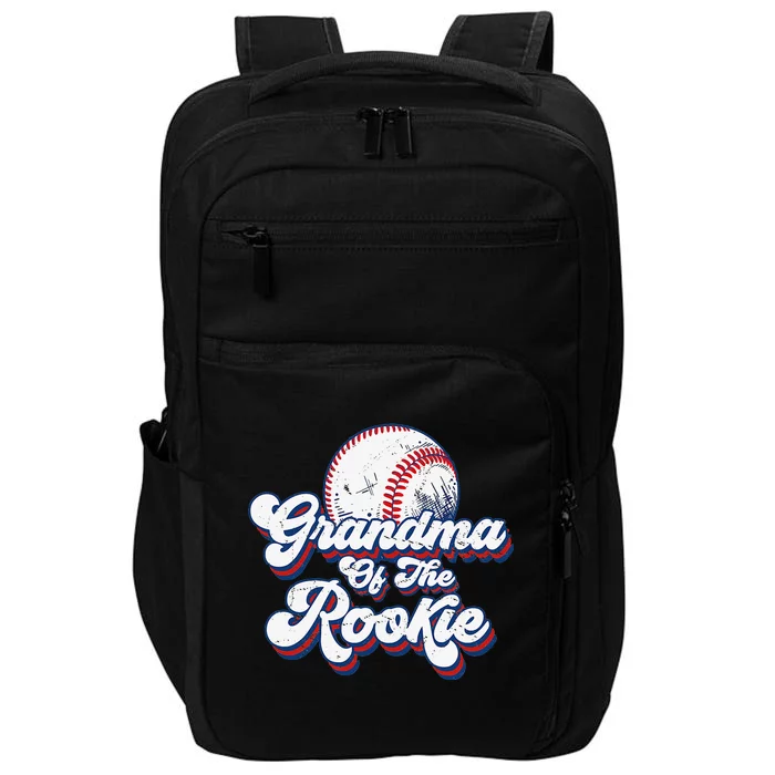 Grandma of Rookie 1st Birthday Baseball Theme Matching Party Impact Tech Backpack