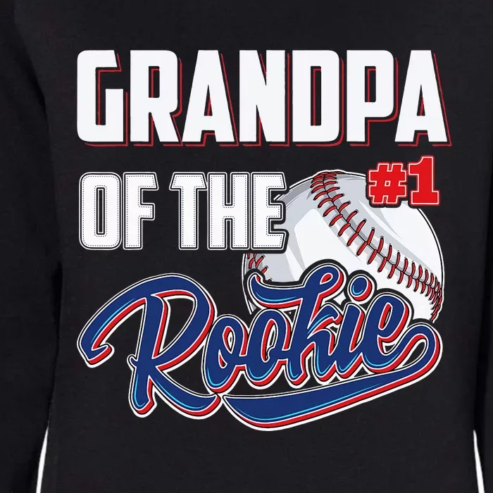 Grandpa of Rookie 1 Years old Team 1st Birthday Baseball Womens California Wash Sweatshirt