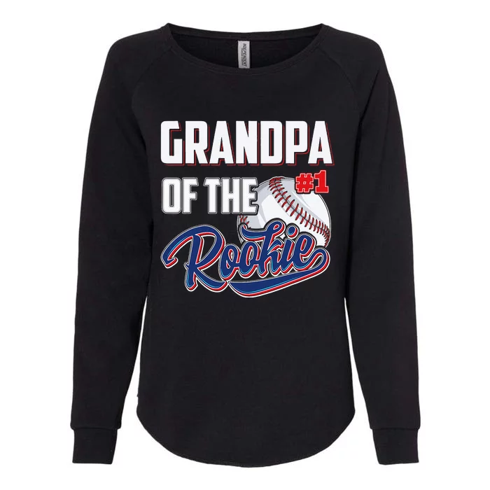 Grandpa of Rookie 1 Years old Team 1st Birthday Baseball Womens California Wash Sweatshirt