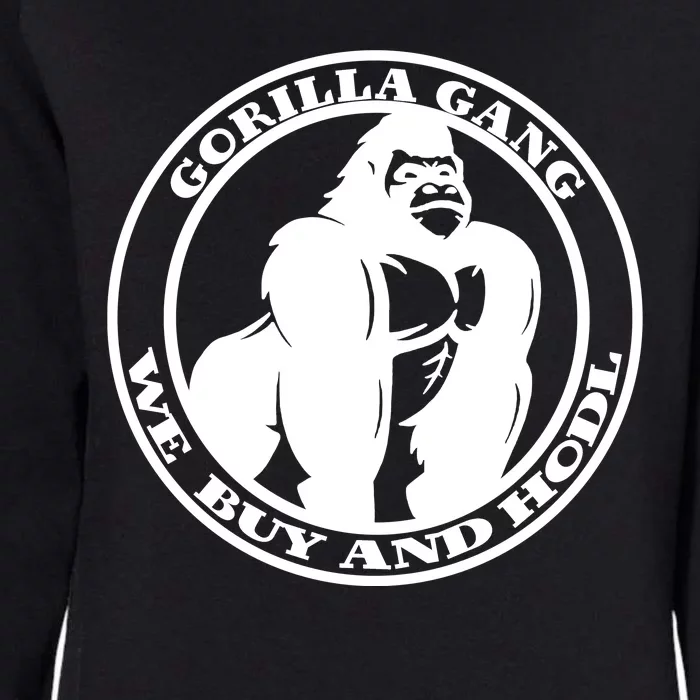 Gorilla Gang We Buy And HODL Meme Stonk Womens California Wash Sweatshirt