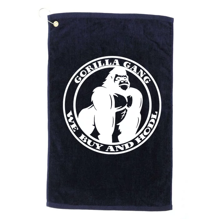 Gorilla Gang We Buy And HODL Meme Stonk Platinum Collection Golf Towel