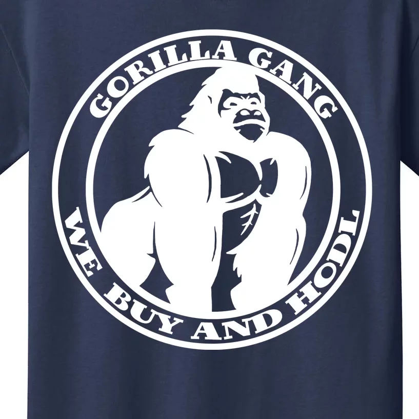 Gorilla Gang We Buy And HODL Meme Stonk Kids T-Shirt