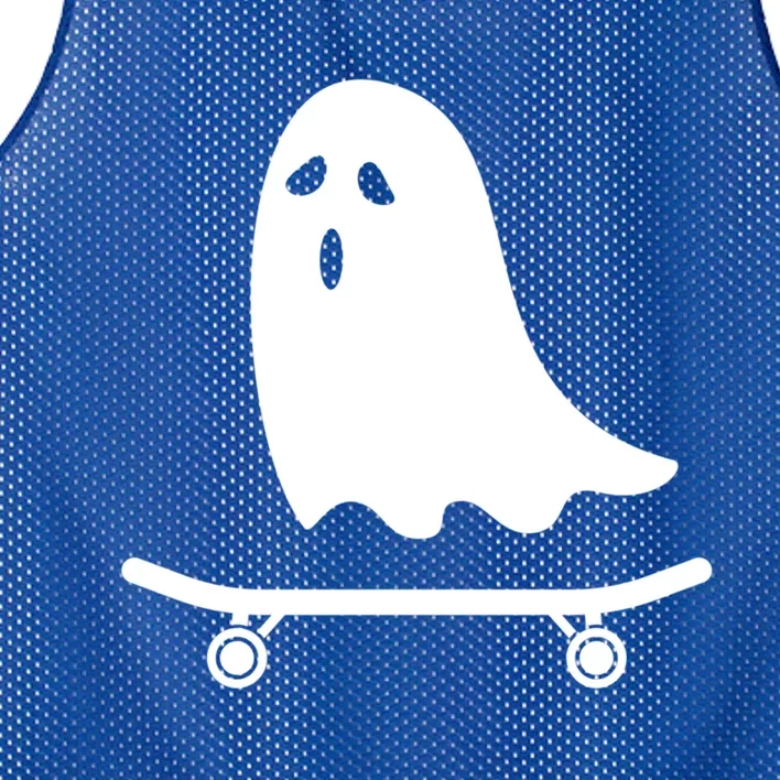 Ghost On Skateboard Halloween Great Gift Mesh Reversible Basketball Jersey Tank