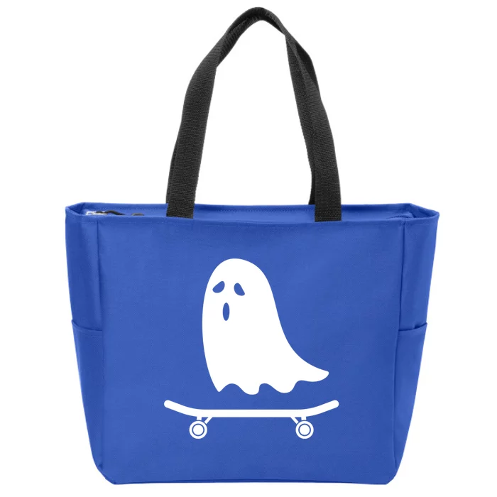 Ghost On Skateboard Halloween Great Gift Zip Tote Bag