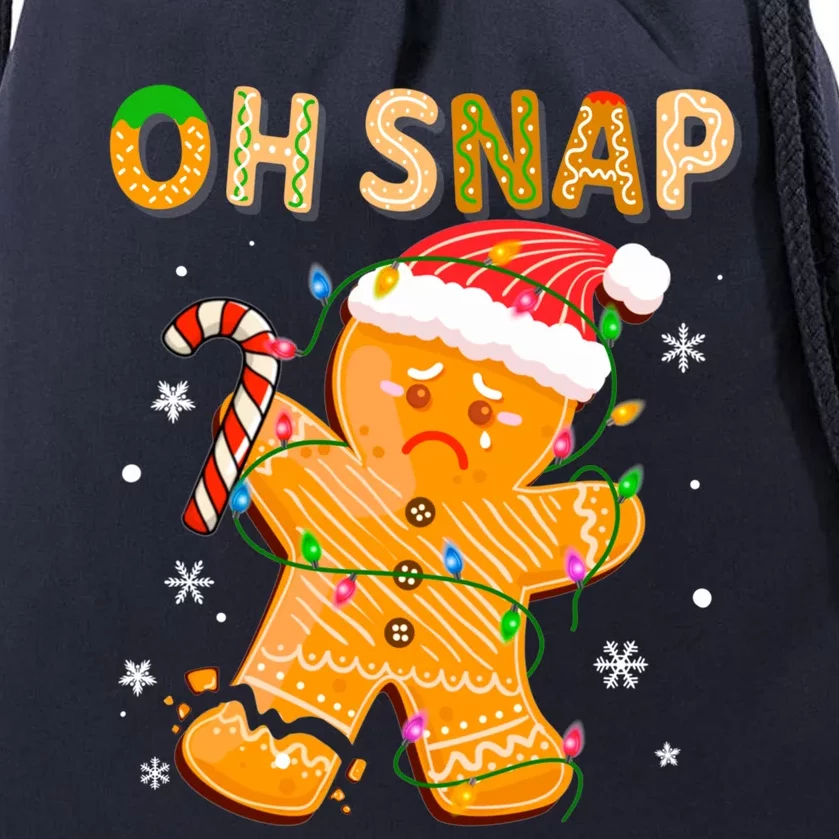 Gingerbread Oh Snap Christmas Cookie Costume Baking Team Funny Gift Drawstring Bag