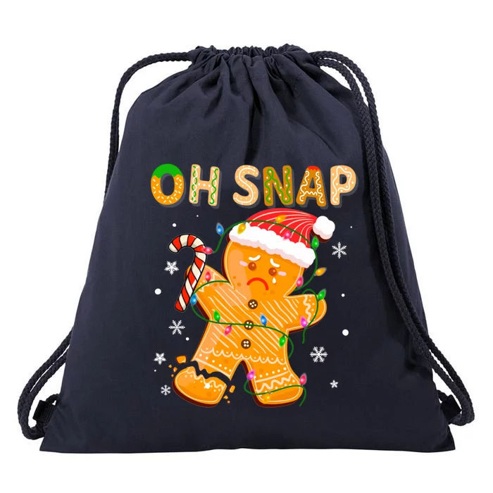 Gingerbread Oh Snap Christmas Cookie Costume Baking Team Funny Gift Drawstring Bag