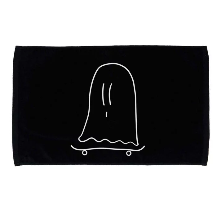 Ghost On Skateboard: Hauntingly Rad Adventures Funny Gift Microfiber Hand Towel