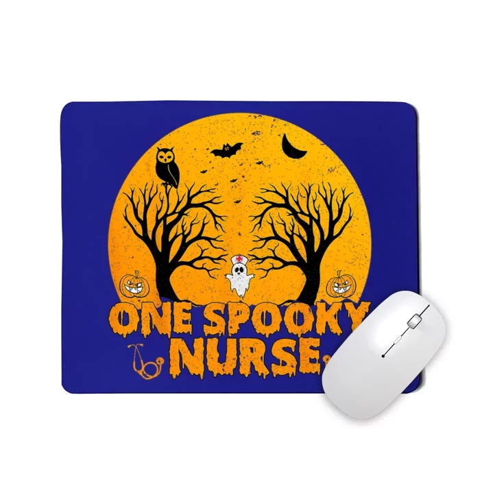 Ghosts One Spooky Nurse Halloween Nurse Fall Scrub Rn Gift Mousepad