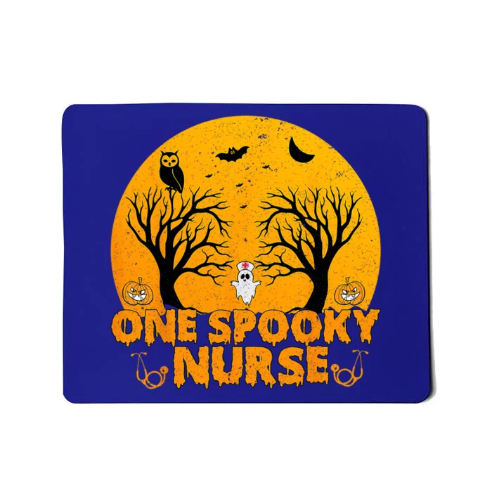 Ghosts One Spooky Nurse Halloween Nurse Fall Scrub Rn Gift Mousepad