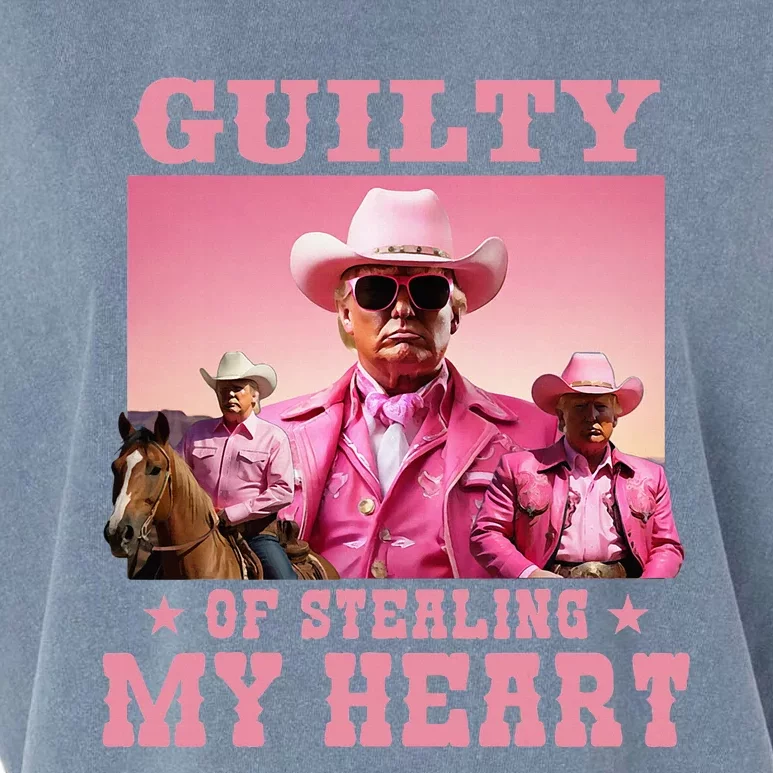 Guilty Of Stealing My Heart Trump 2024 Trump Cowboy Garment-Dyed Women's Muscle Tee