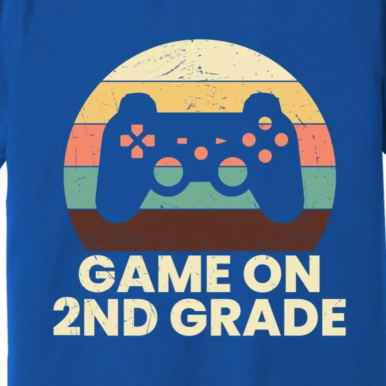 Game On Second Grade Gamer Cute 2Nd Grade Cool Gift Premium T-Shirt