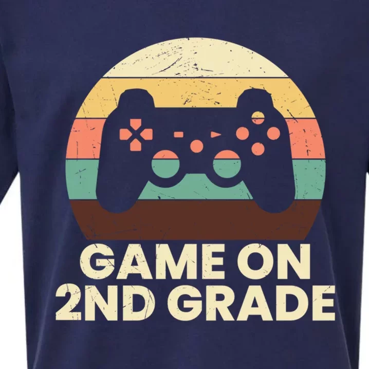 Game On Second Grade Gamer Cute 2Nd Grade Cool Gift Sueded Cloud Jersey T-Shirt