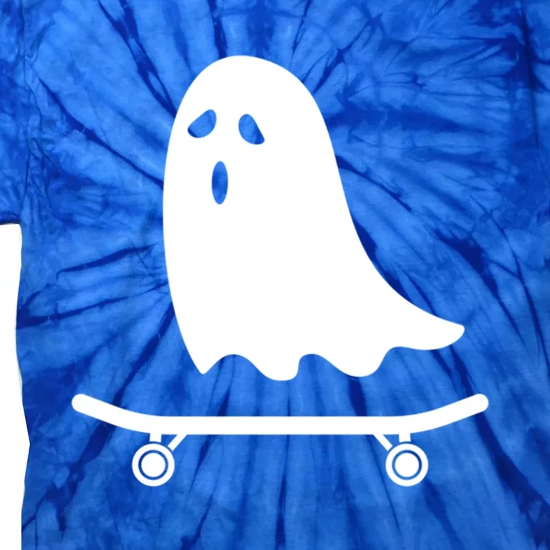 Ghost On Skateboard Halloween Gift Tie-Dye T-Shirt