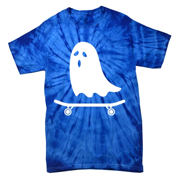 Ghost On Skateboard Halloween Gift Tie-Dye T-Shirt