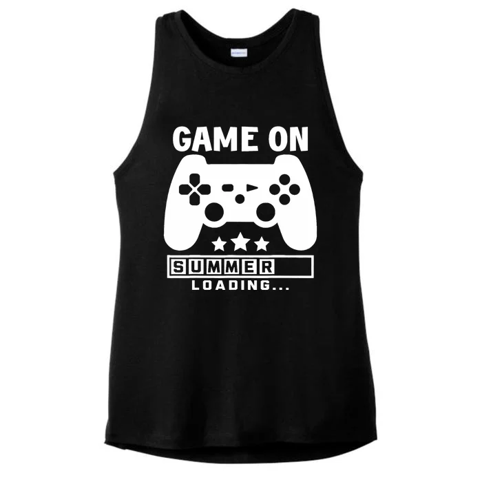 Game On Summer Loading Last Day Of School, Hello Summer Ladies Tri-Blend Wicking Tank