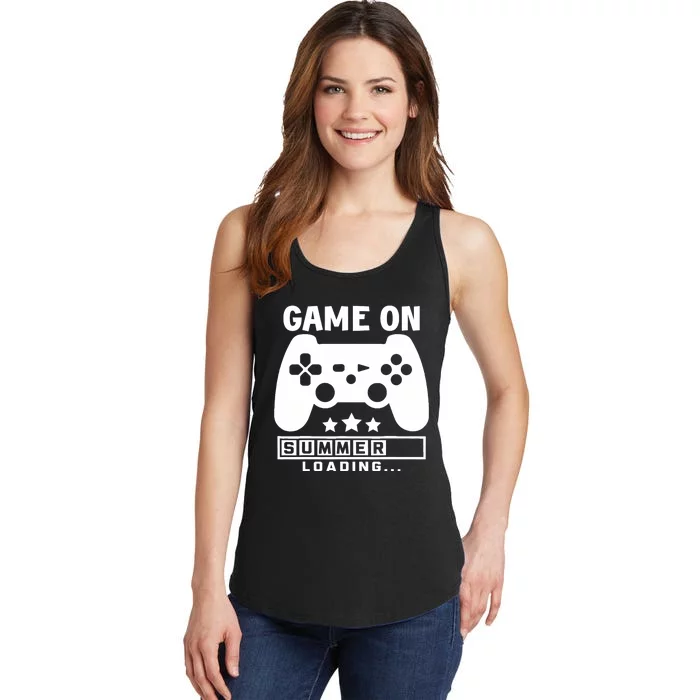 Game On Summer Loading Last Day Of School, Hello Summer Ladies Essential Tank