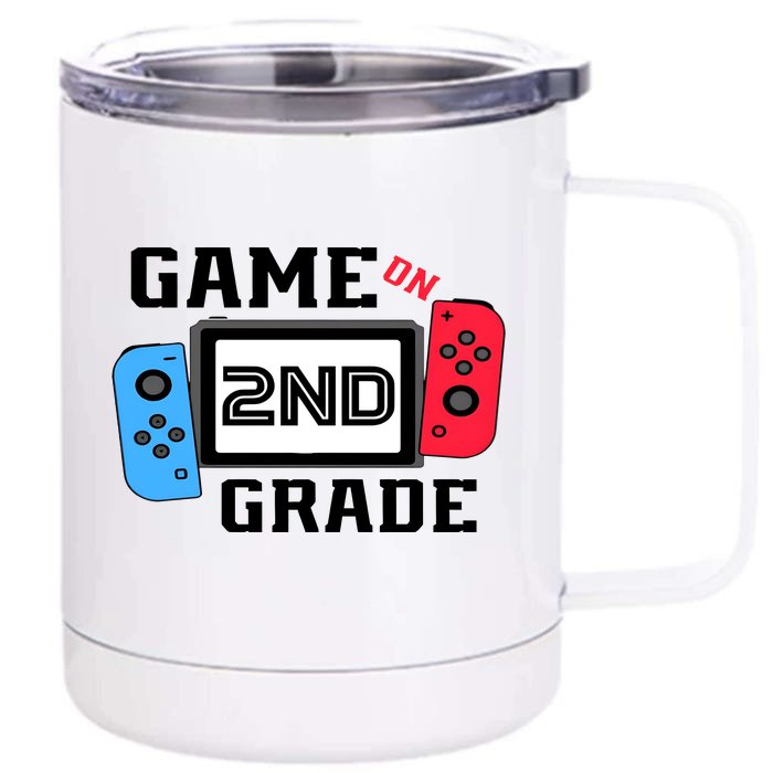 Game On Second Grade Back To School Front & Back 12oz Stainless Steel Tumbler Cup