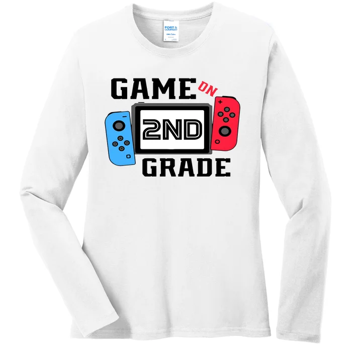 Game On Second Grade Back To School Ladies Long Sleeve Shirt