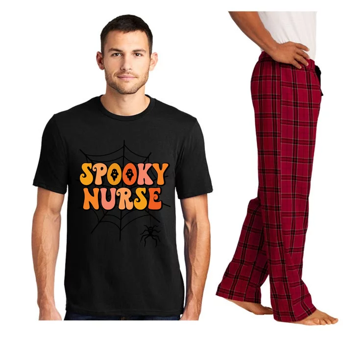 Ghosts One Spooky Nurse Halloween Nurse Fall Scrub Rn Gift Pajama Set