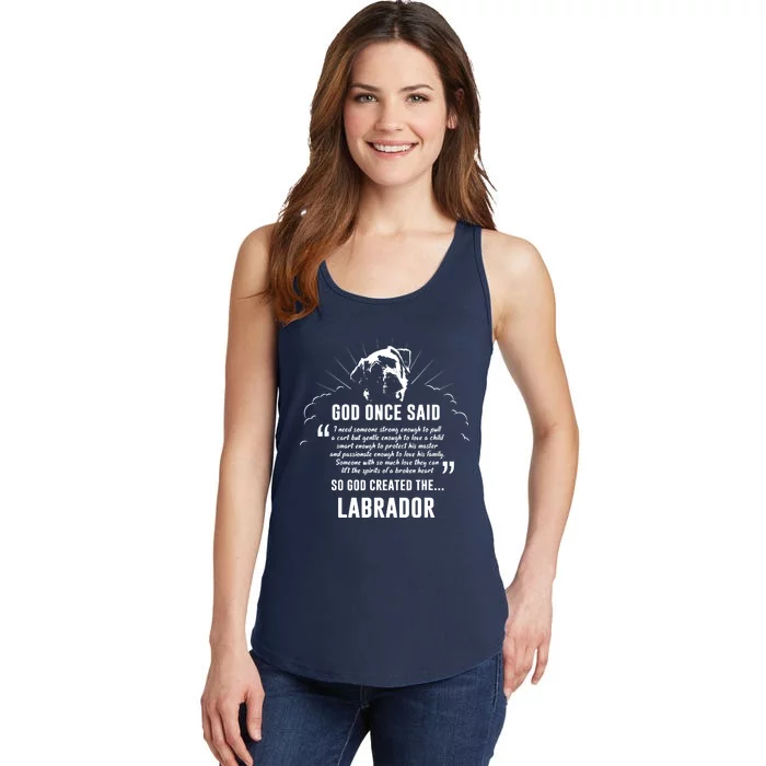 God Once Said Labrador Retriever Dog Gift Ladies Essential Tank