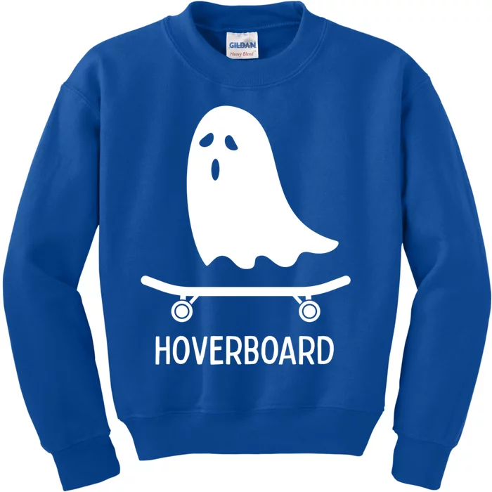 Ghost On Skateboard Halloween Gift Kids Sweatshirt