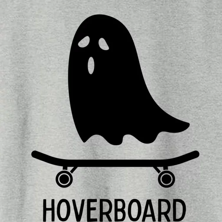 Ghost On Skateboard Halloween Gift Women's Crop Top Tee