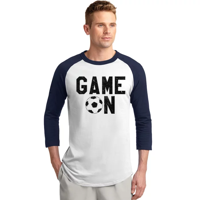 Game On Soccer Soccer Apparel Baseball Sleeve Shirt