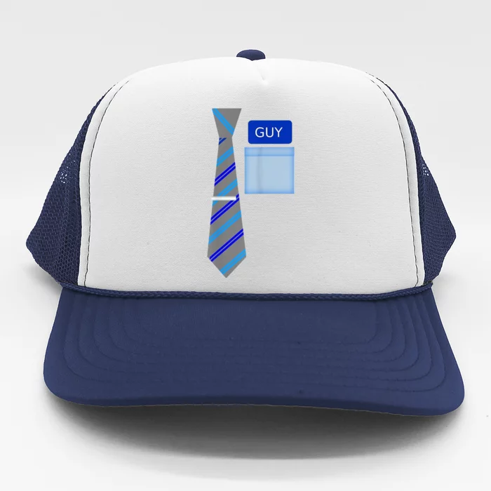 Guy Office Suit And Tie Costume Trucker Hat