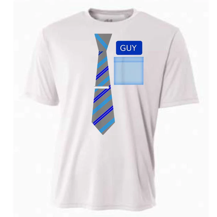 Guy Office Suit And Tie Costume Cooling Performance Crew T-Shirt