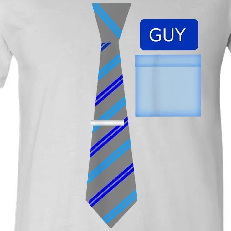 Guy Office Suit And Tie Costume V-Neck T-Shirt