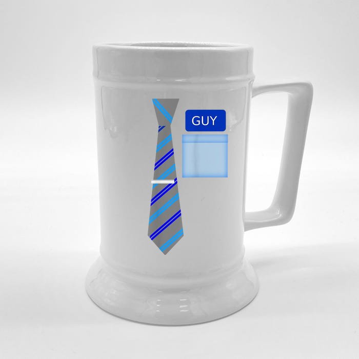 Guy Office Suit And Tie Costume Front & Back Beer Stein