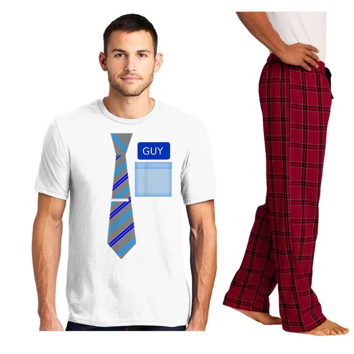 Guy Office Suit And Tie Costume Pajama Set