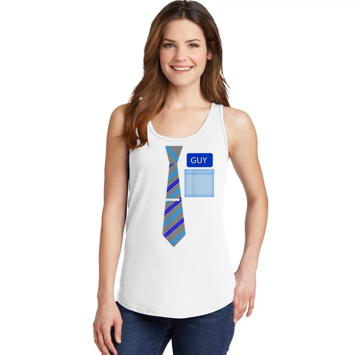 Guy Office Suit And Tie Costume Ladies Essential Tank