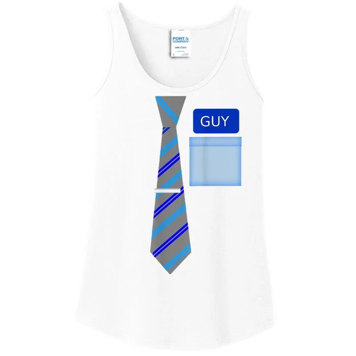 Guy Office Suit And Tie Costume Ladies Essential Tank