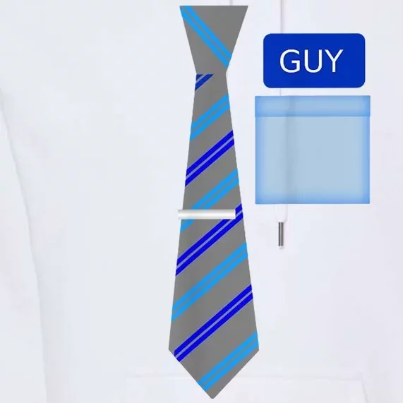 Guy Office Suit And Tie Costume Premium Hoodie