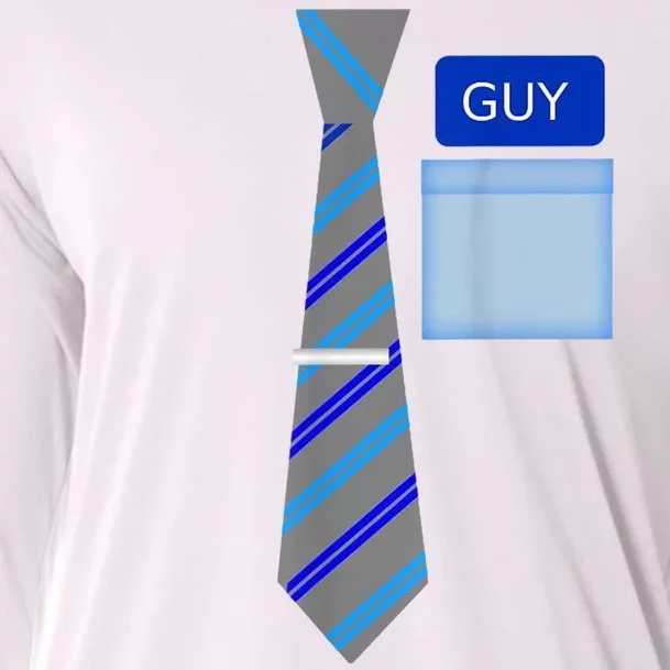 Guy Office Suit And Tie Costume Cooling Performance Long Sleeve Crew