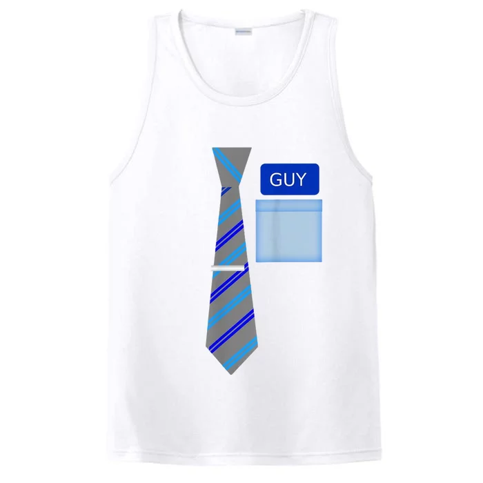 Guy Office Suit And Tie Costume Performance Tank