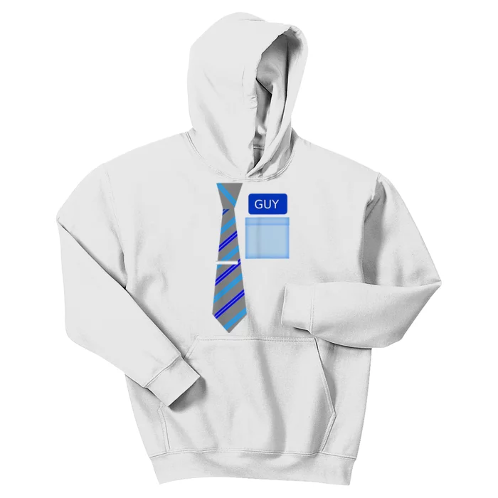 Guy Office Suit And Tie Costume Kids Hoodie