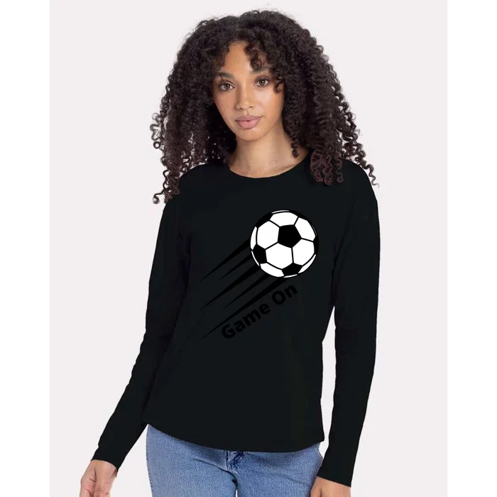 Game On Soccer Womens Cotton Relaxed Long Sleeve T-Shirt