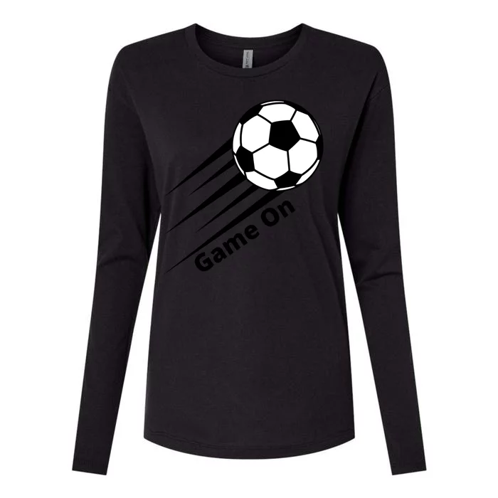 Game On Soccer Womens Cotton Relaxed Long Sleeve T-Shirt