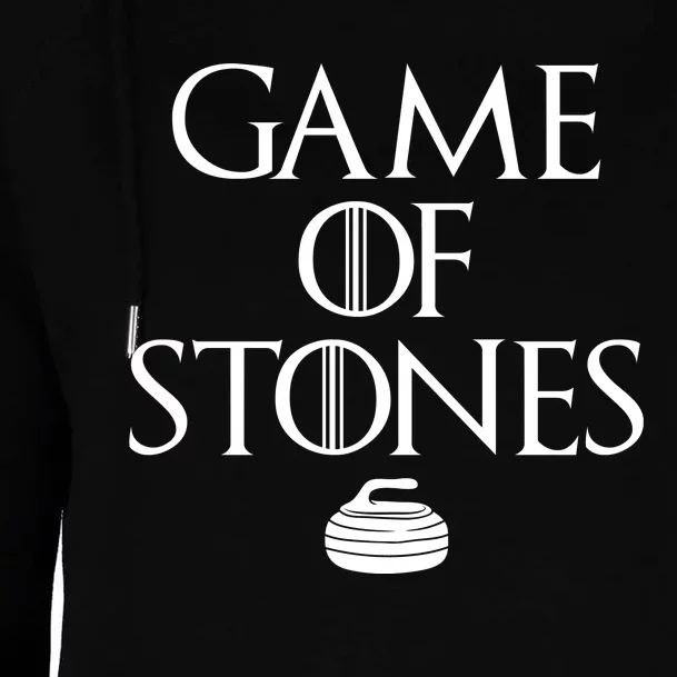 Game Of Stones Curler Parody Womens Funnel Neck Pullover Hood