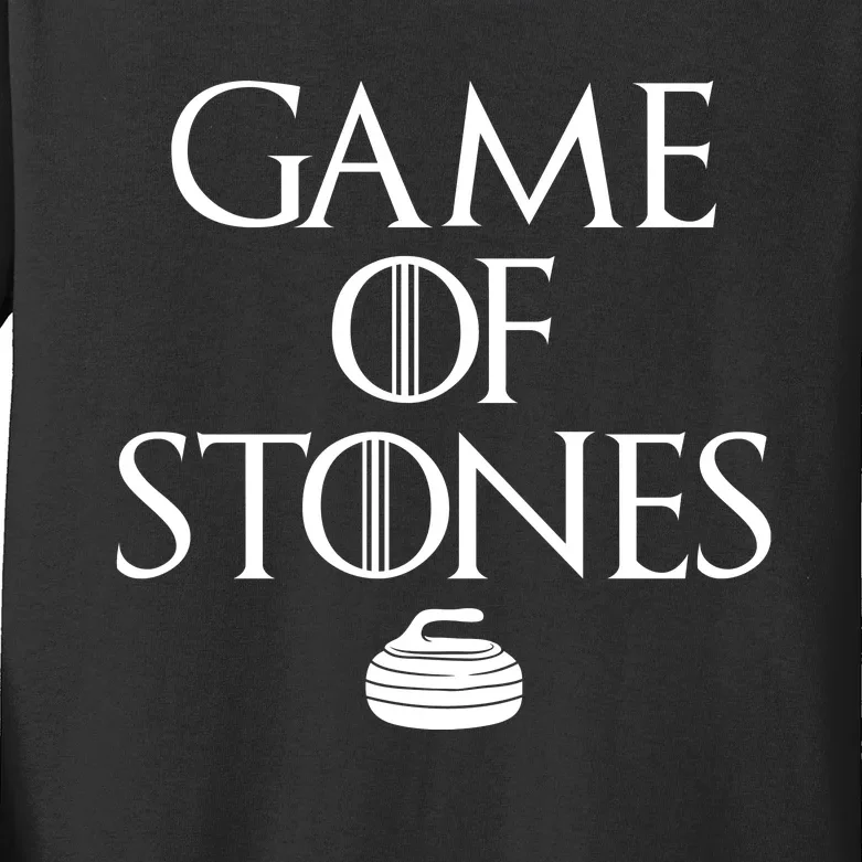 Game Of Stones Curler Parody Kids Long Sleeve Shirt