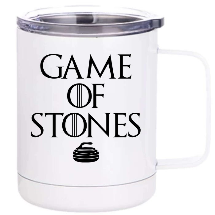 Game Of Stones Curler Parody Front & Back 12oz Stainless Steel Tumbler Cup