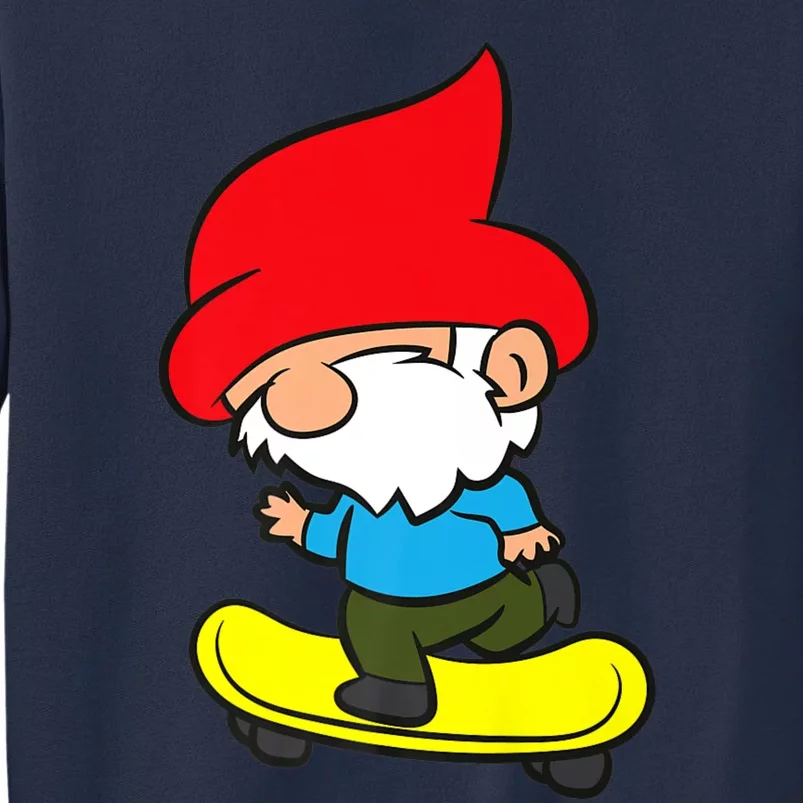 Gnome On Skateboard Cute Gnome Skateboarding Sweatshirt