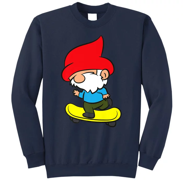 Gnome On Skateboard Cute Gnome Skateboarding Sweatshirt