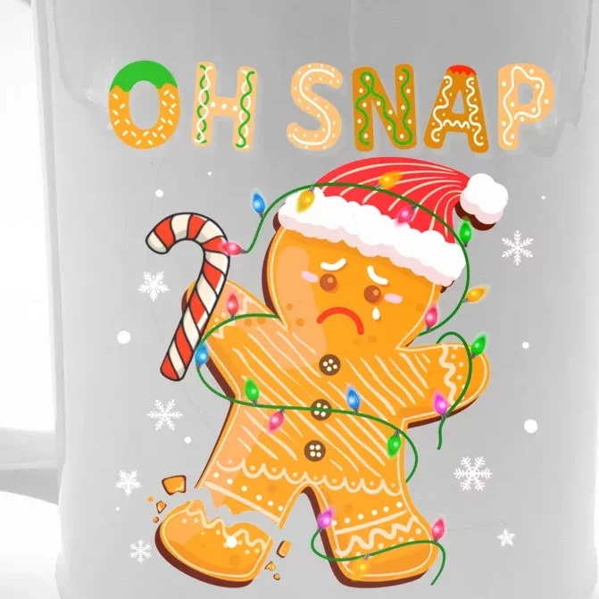 Gingerbread Oh Snap Christmas Cookie Costume Baking Team Cool Gift Front & Back Beer Stein