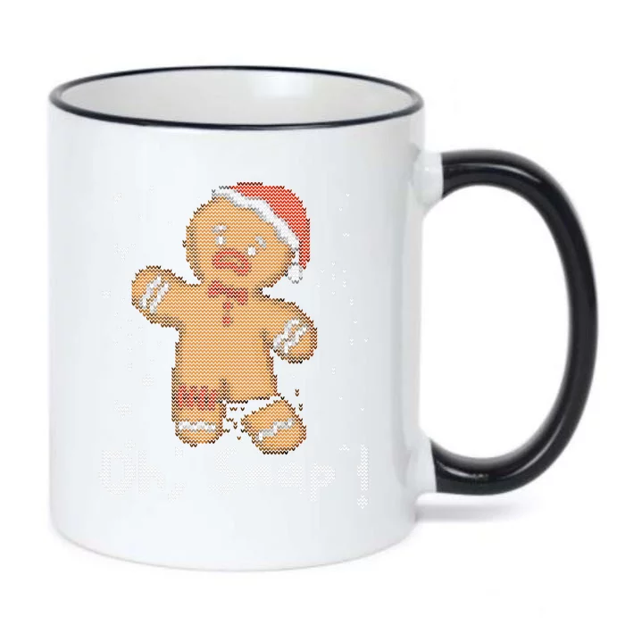 Gingerbread Oh Snap Ugly Christmas Sweater Black Color Changing Mug